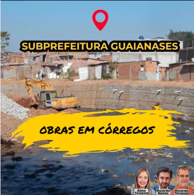 Obras em Córregos Subprefeitura Guaianases