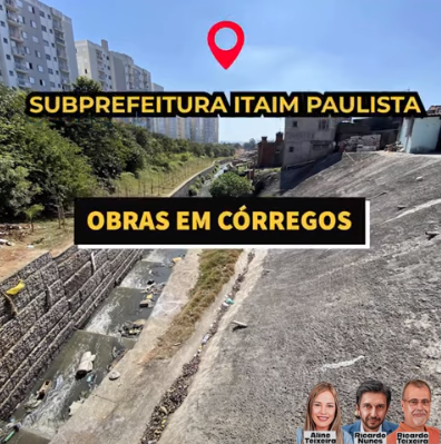 Obras em Córregos Subprefeitura Itaim Paulista