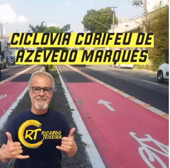 Ciclovia na Avenida Corifeu de Azevedo Marques