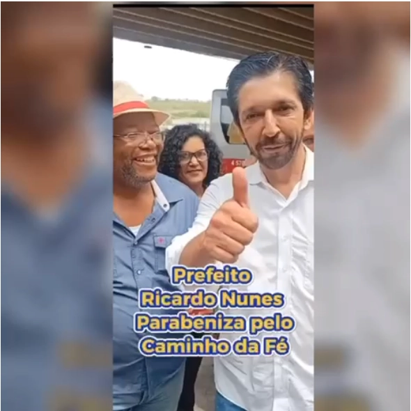 Vereador Ricardo Teixeira no Caminho da Fé – Mensagem do Prefeito Ricardo Nunes