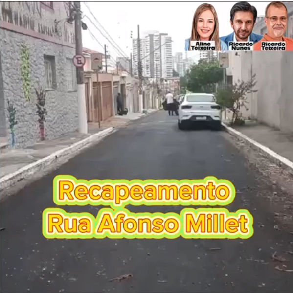 Recapeamento – Rua Afonso Millet, Mooca