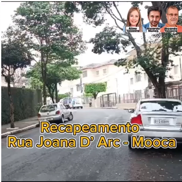 Recapeamento – Rua Joana D´Arc, Mooca