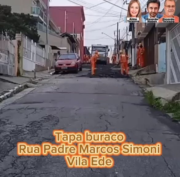 Tapa buraco – Rua Padre Marcos Simoni, Vila Ede