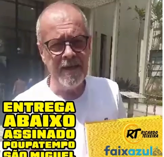 Vereador Ricardo Teixeira – Entrega Abaixo Assinado Poupatempo São Miguel