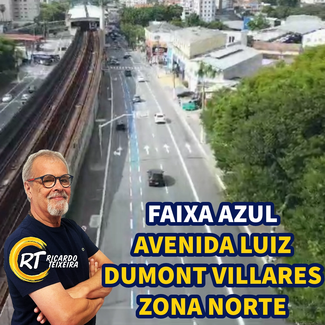 Vereador Ricardo Teixeira – Faixa Azul na Avenida Luiz Dumont Villares – Zona Norte