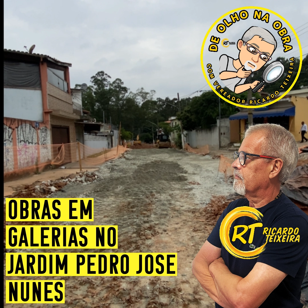 Obras de galerias de águas pluviais no Jardim Pedro José Nunes