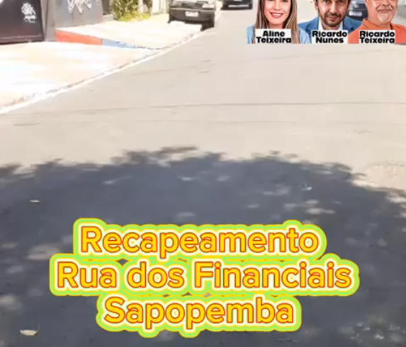 
  Recapeamento – Rua dos Financiais, Sapopemba