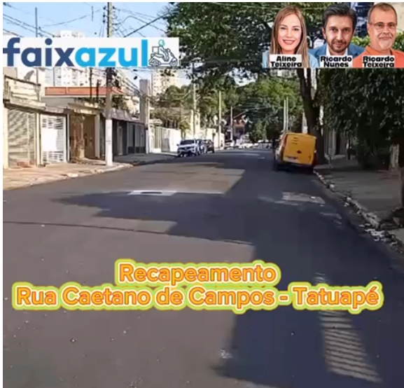 Recapeamento – Rua Caetano de Campos, Tatuapé