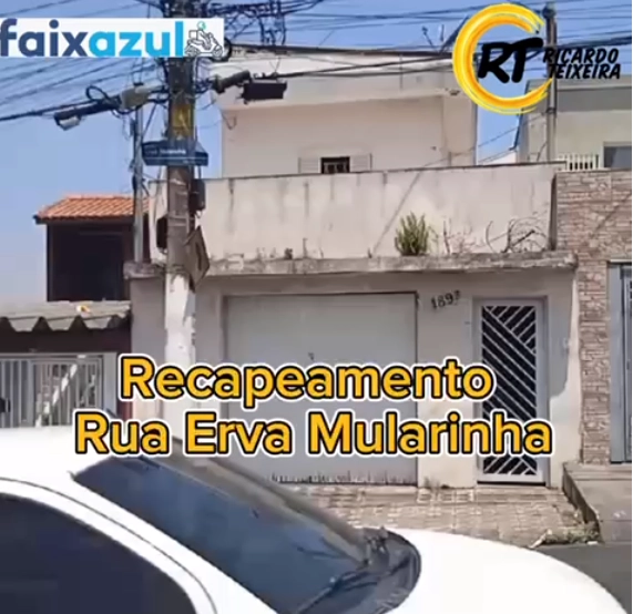 Recapeamento – Rua Erva Mularinha, Itaquera