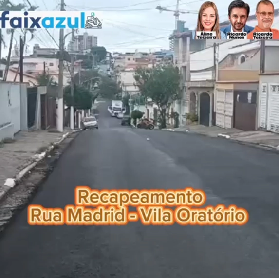 Recapeamento – Rua Madrid, Vila Oratório