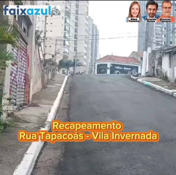 Recapeamento – Rua Tapacoás – Vila Invernada