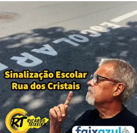 Vinicius, transportador escolar, agradece pela sinalização escolar