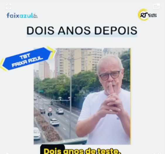 TBT – Dois anos de Faixa Azul na Avenida 23 de Maio