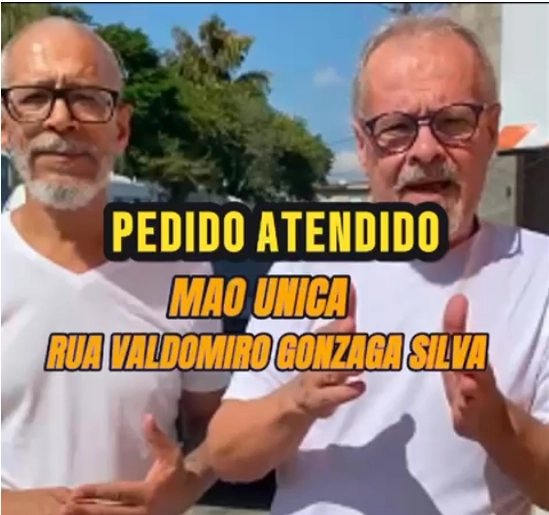 Vereador Ricardo Teixeira – Pedido Atendido – Mão Única – Rua Valdomiro Gonzaga Silva