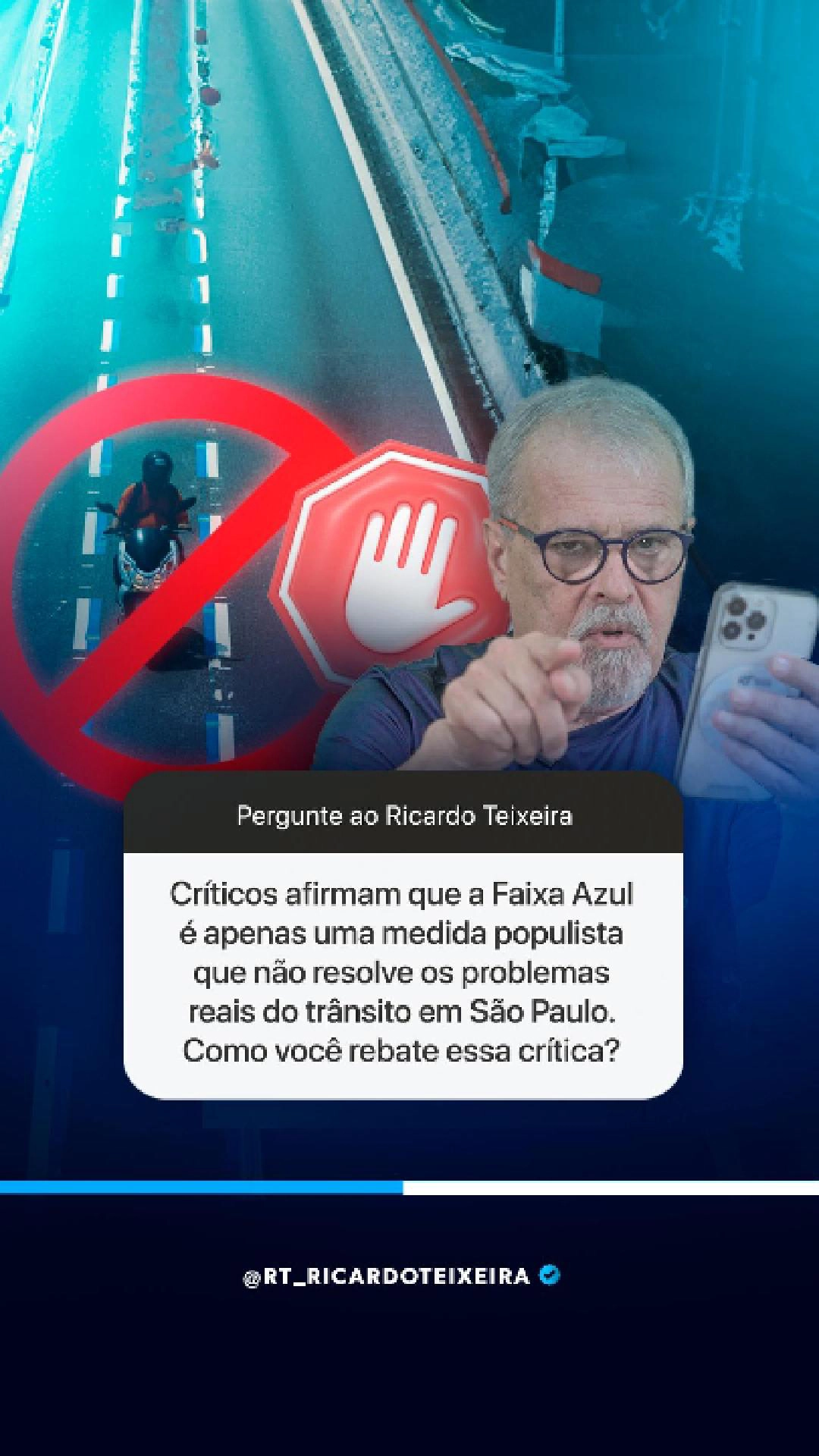 Vereador Ricardo Teixeira – Caixinha de Perguntas: Faixa Azul é medida populista?