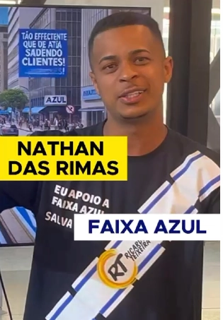 Nathan das Rimas faz rima para a Faixa Azul