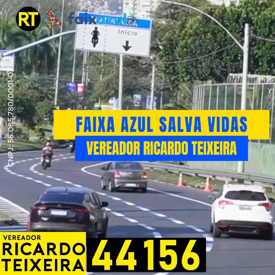 Vereador Ricardo Teixeira 44156 – Faixa Azul no Rio de Janeiro