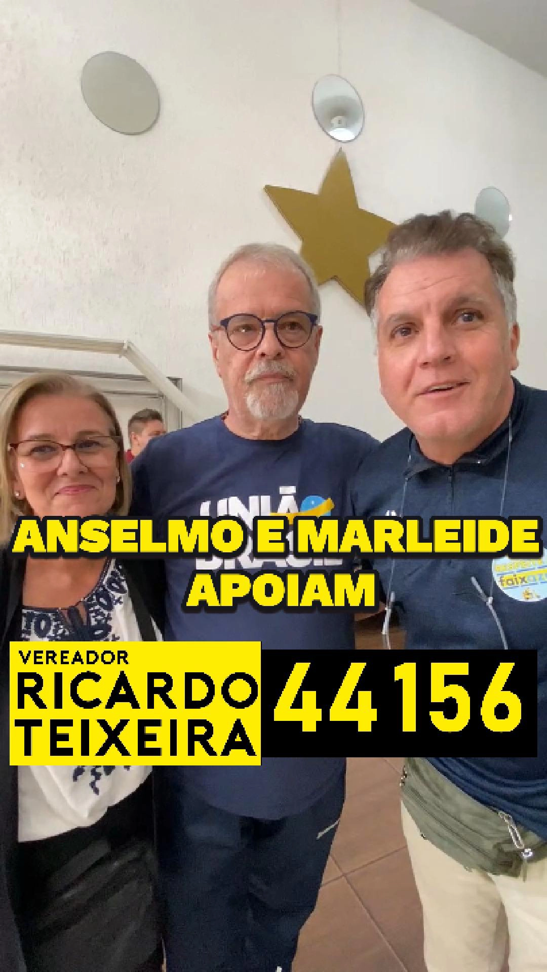 Anselmo e Marleide apoiam Vereador Ricardo Teixeira 44156