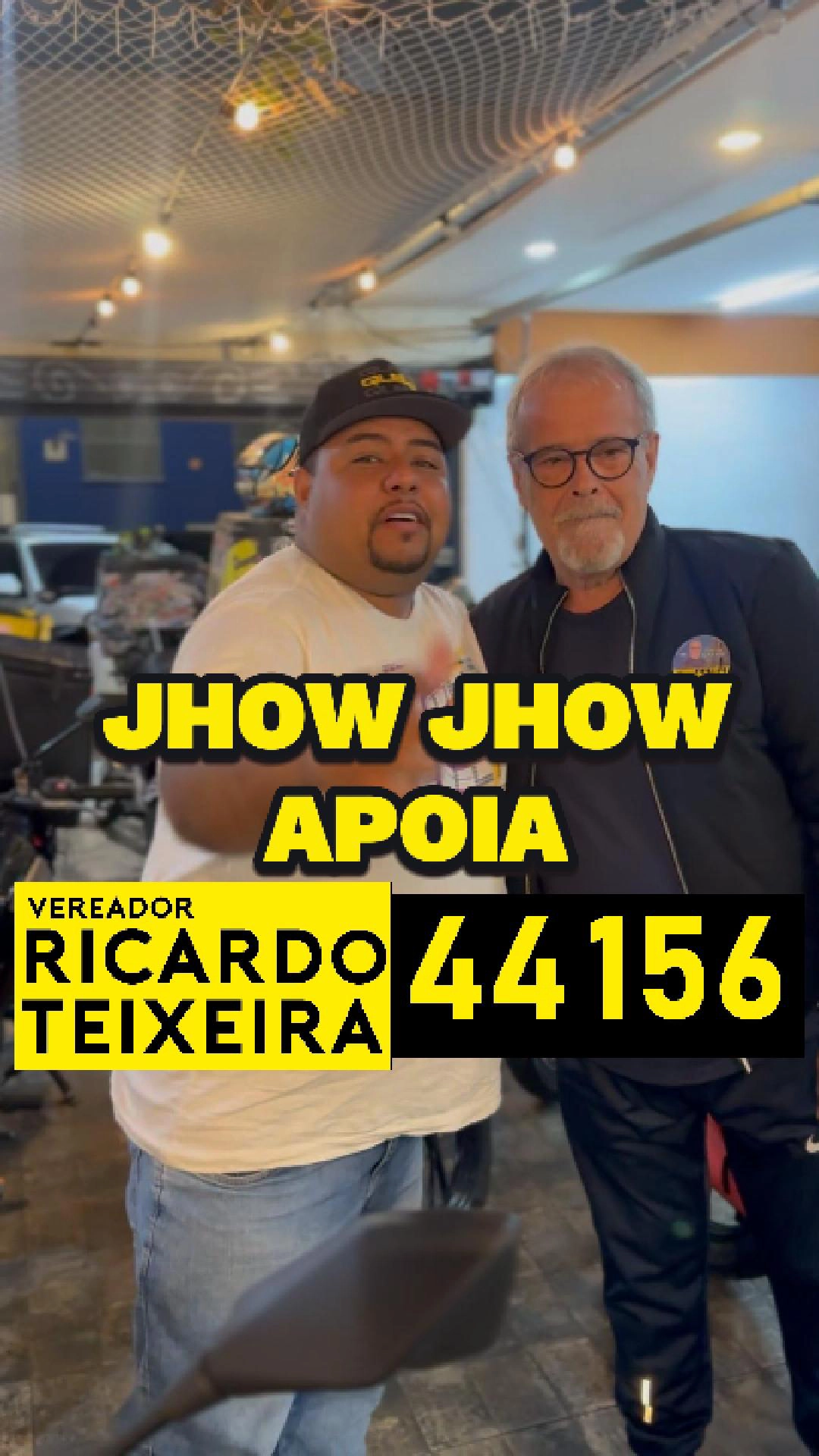 Jhow Jhow apoia Vereador Ricardo Teixeira 44156