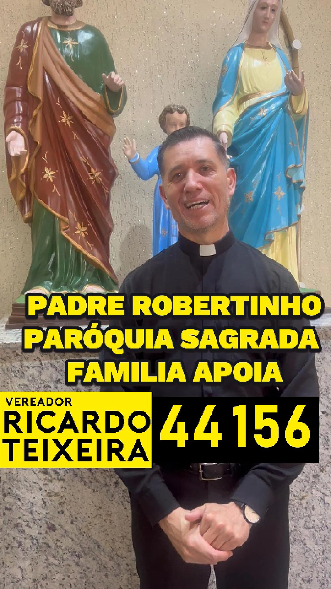 Padre Robertinho, Paróquia Sagrada Familia apoia Vereador Ricardo Teixeira 44156