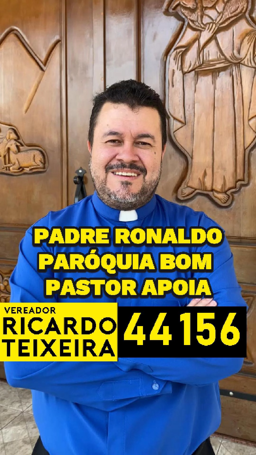 Padre Ronaldo, Paróquia Bom Pastor apoia Vereador Ricardo Teixeira 44156