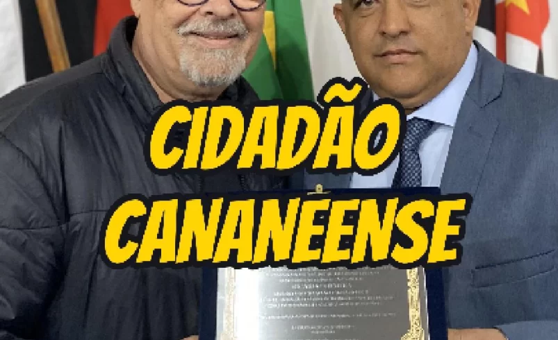 
  Vereador Ricardo Teixeira – Titulo de Cidadão Cananeense