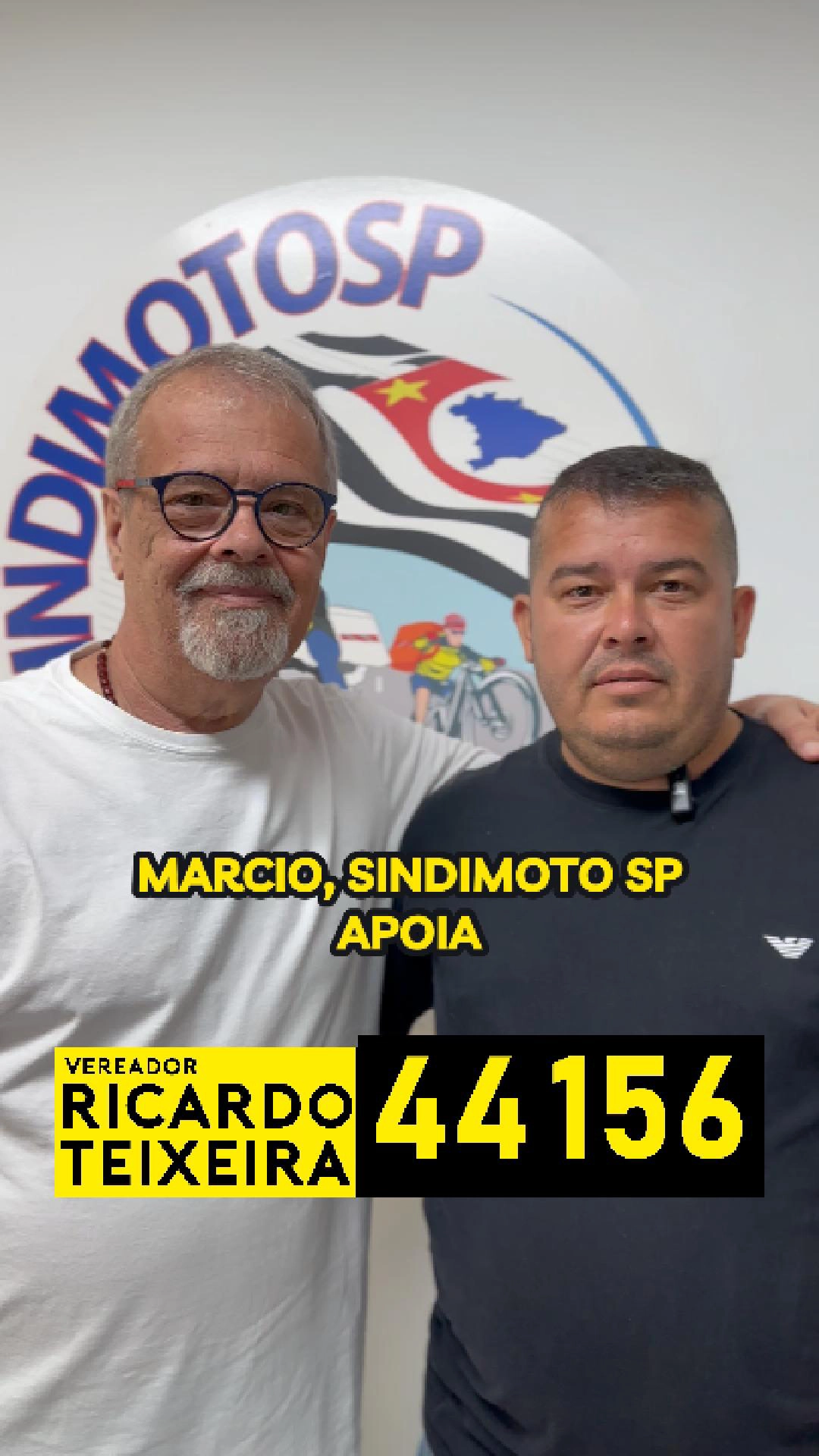 Marcio, SINDIMOTO, apoia Vereador Ricardo Teixeira 44156