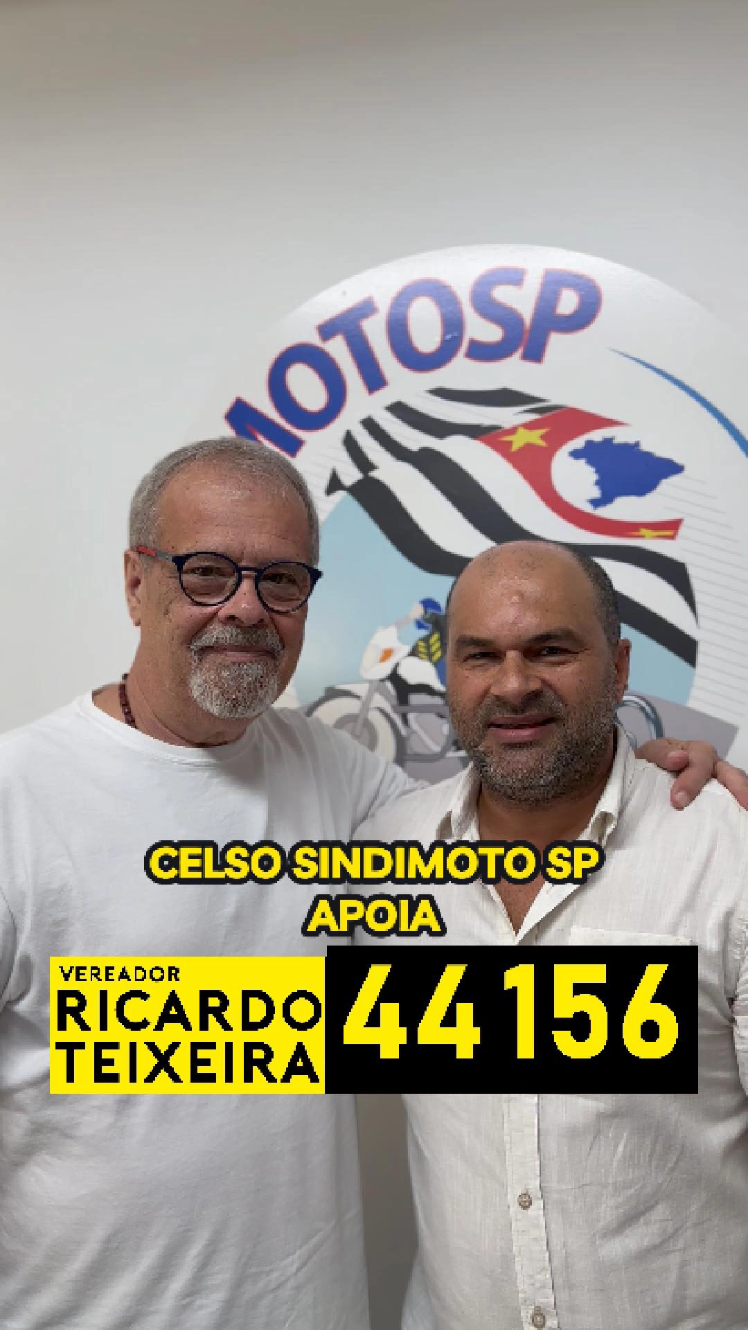 Celso, SINDIMOTO, apoia Vereador Ricardo Teixeira 44156