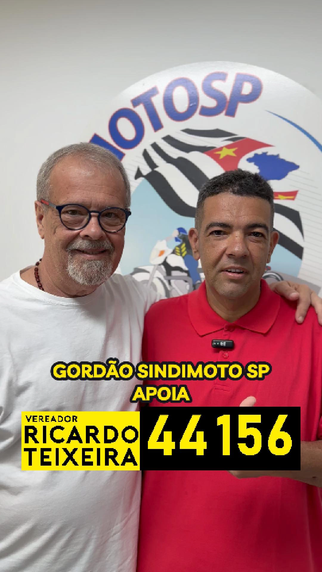 Gordão, SINDIMOTO, apoia Vereador Ricardo Teixeira 44156