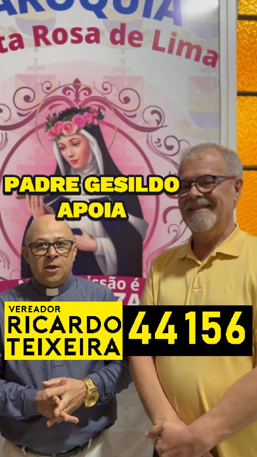 Padre Gesildo apoia Vereador Ricardo Teixeira 44156