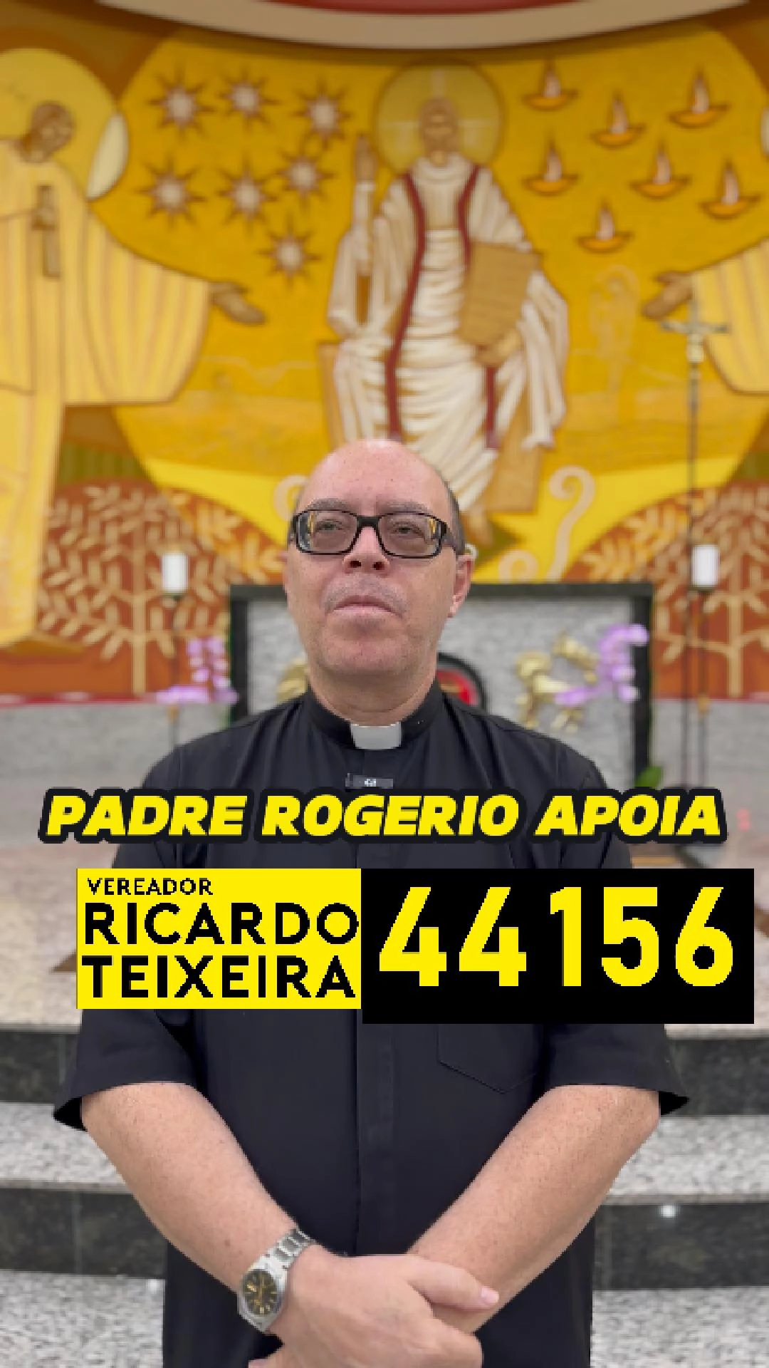 Padre Rogerio apoia Vereador Ricardo Teixeira 44156