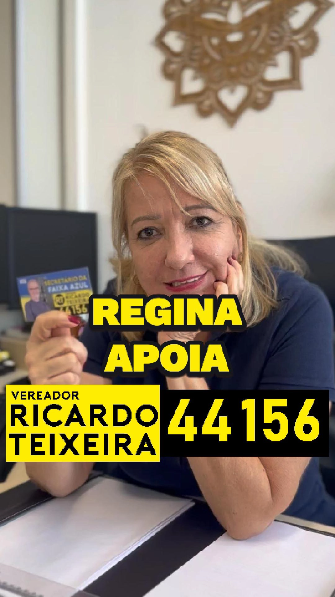 Regina apoia Vereador Ricardo Teixeira 44156