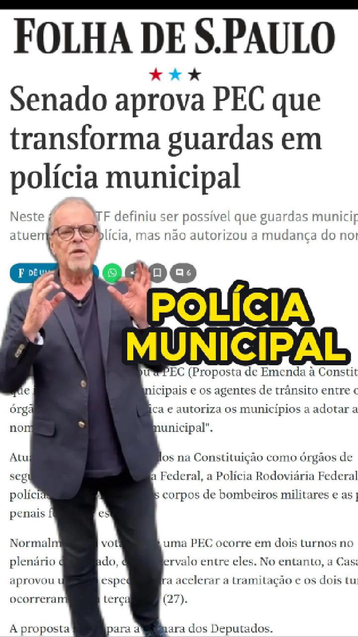 Presidente Ricardo Teixeira: Polícia Municipal é aprovada no Senado