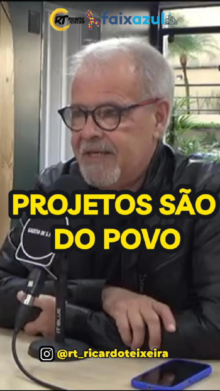 Vereador Ricardo Teixeira: Projetos são do povo