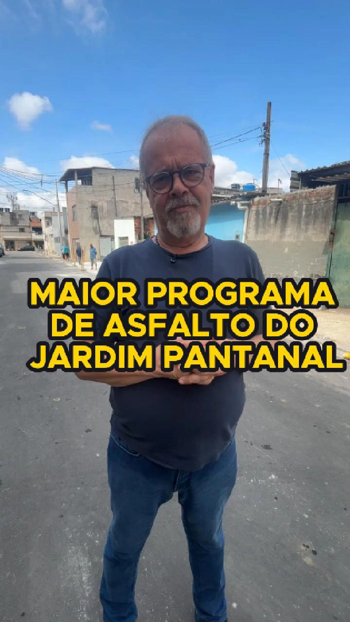 Vereador Ricardo Teixeira: Maior programa de asfalto do Jardim Pantanal